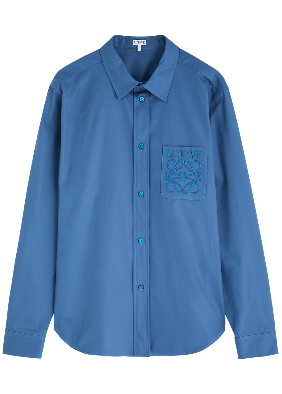 LOEWE Anagram-embroidered cotton shirt | Harvey Nichols