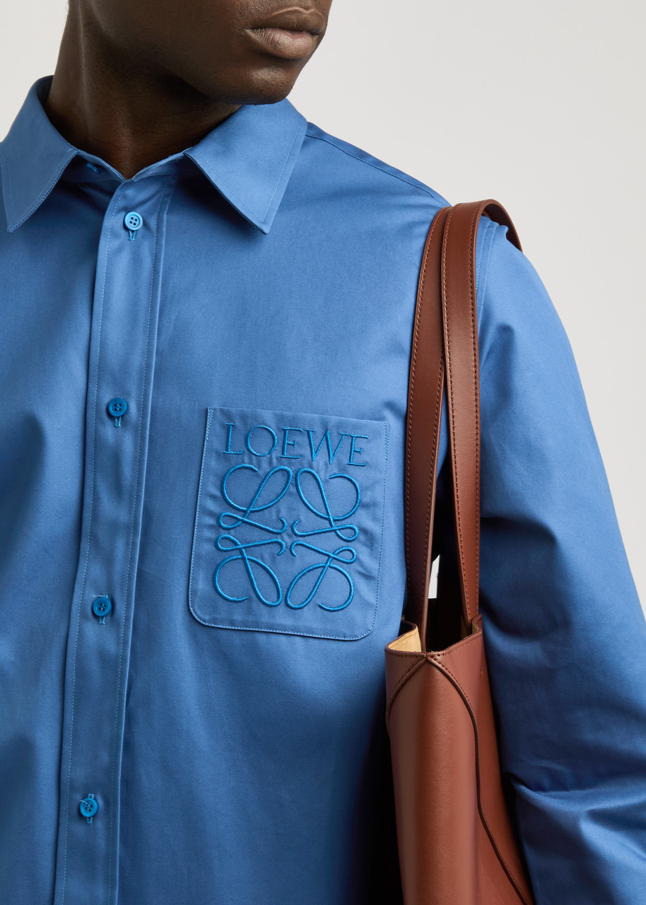 LOEWE Anagram-embroidered cotton shirt | Harvey Nichols