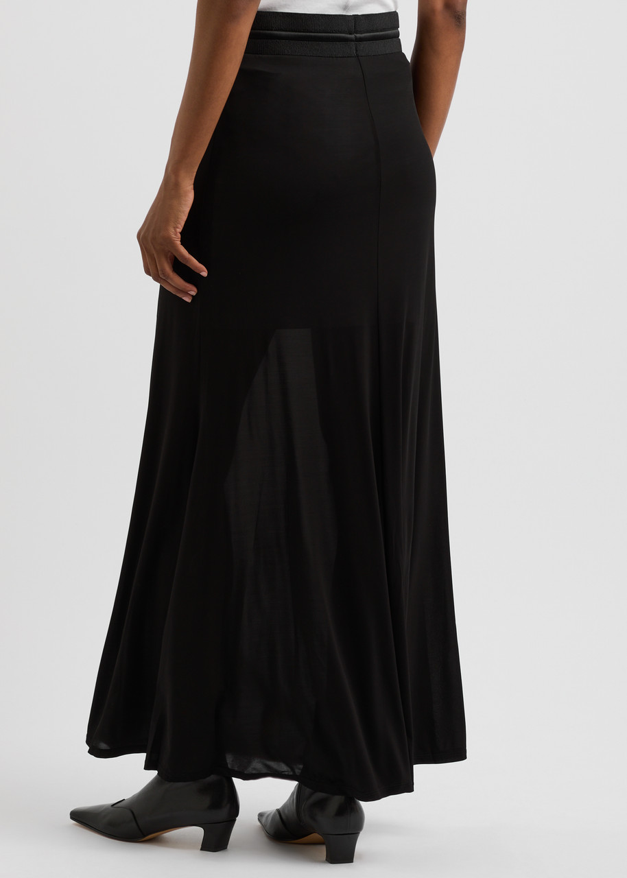 HELMUT LANG Semi-sheer jersey maxi skirt | Harvey Nichols