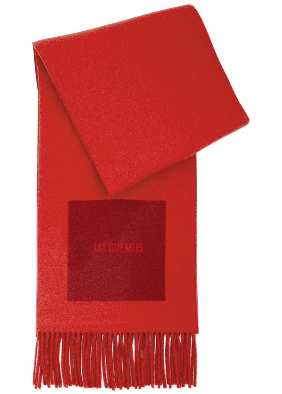 JACQUEMUS L'echarpe Rond Carre logo-intarsia scarf | Harvey Nichols