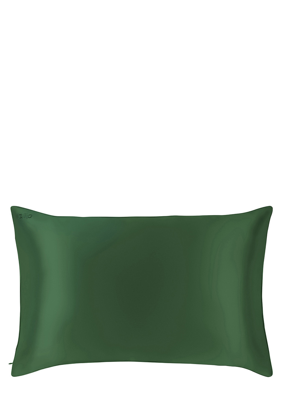 SLIP Pure Silk Queen Pillowcase Moss Green Harvey Nichols