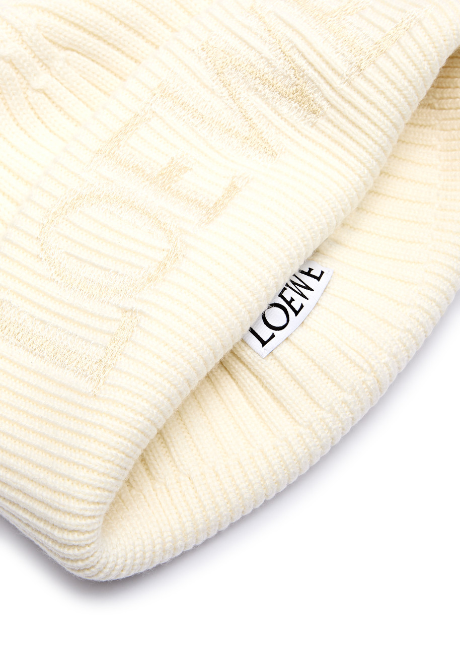 LOEWE Logo-embroidered wool beanie | Harvey Nichols