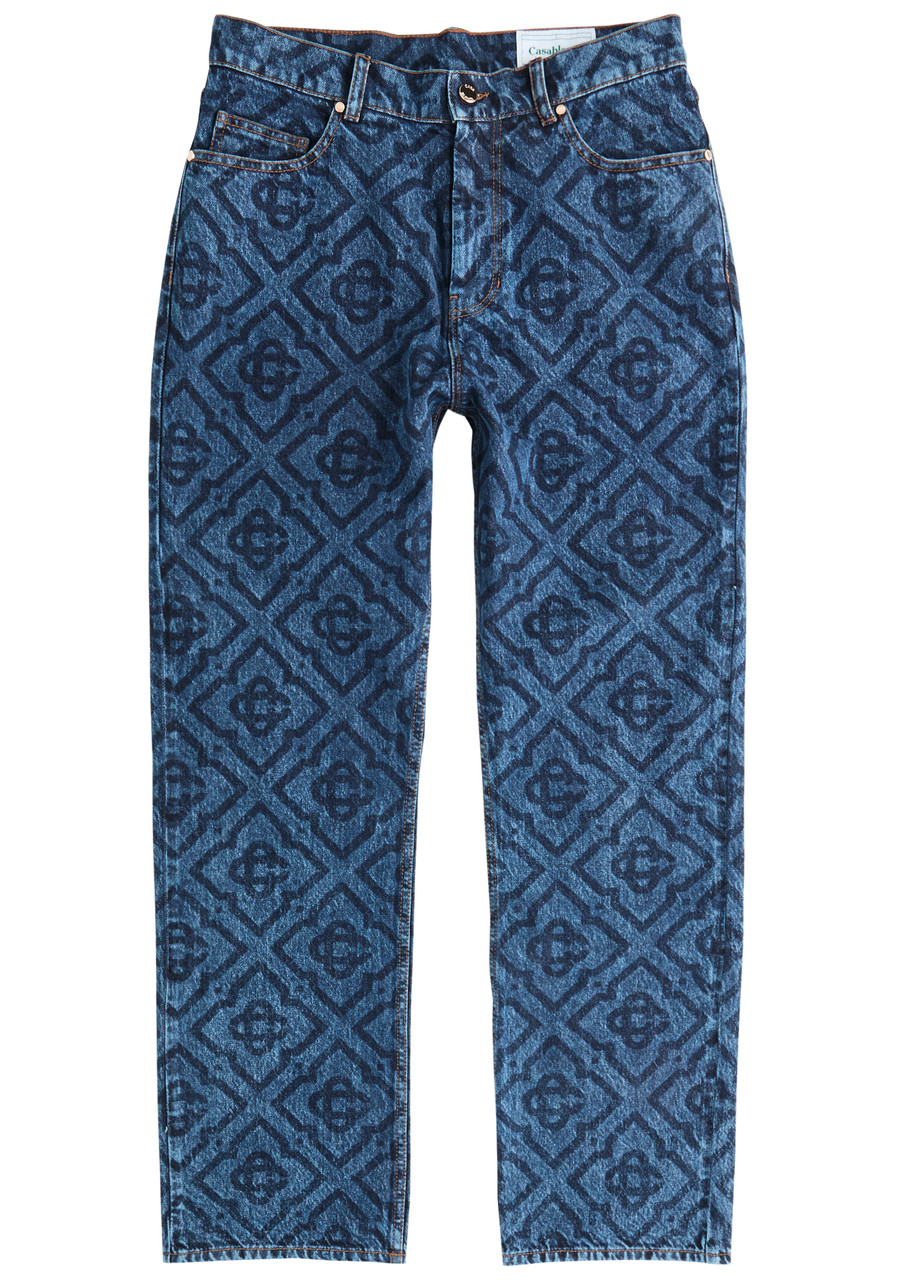 CASABLANCA Logo-monogrammed straight-leg jeans | Harvey Nichols