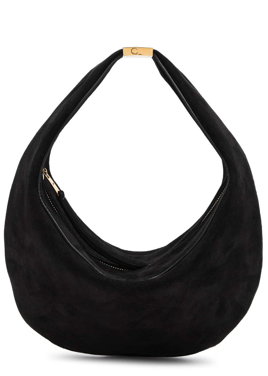 KHAITE Olivia mini suede top handle bag Harvey Nichols