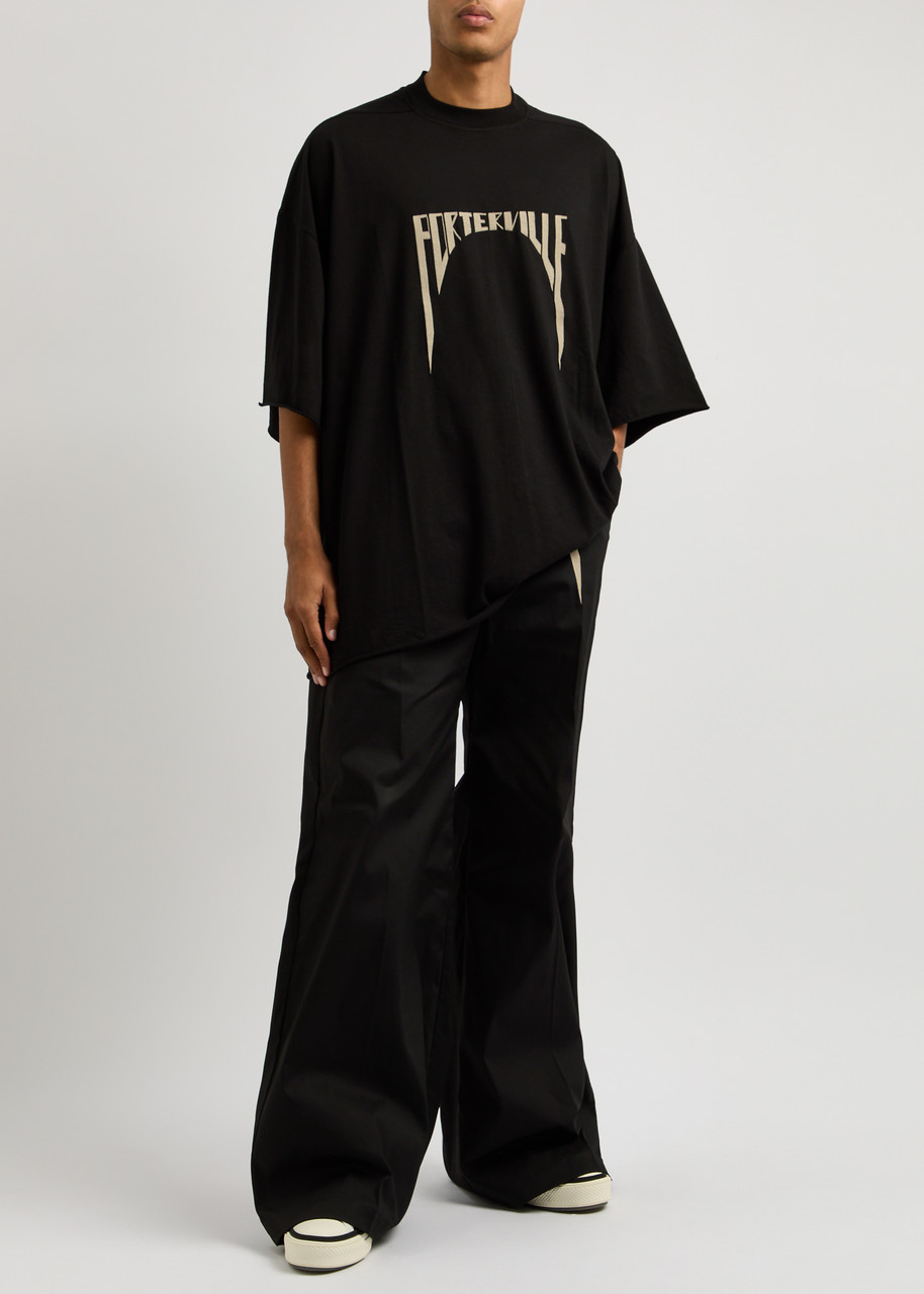 RICK OWENS Porterville wide-leg stretch-cotton poplin trousers