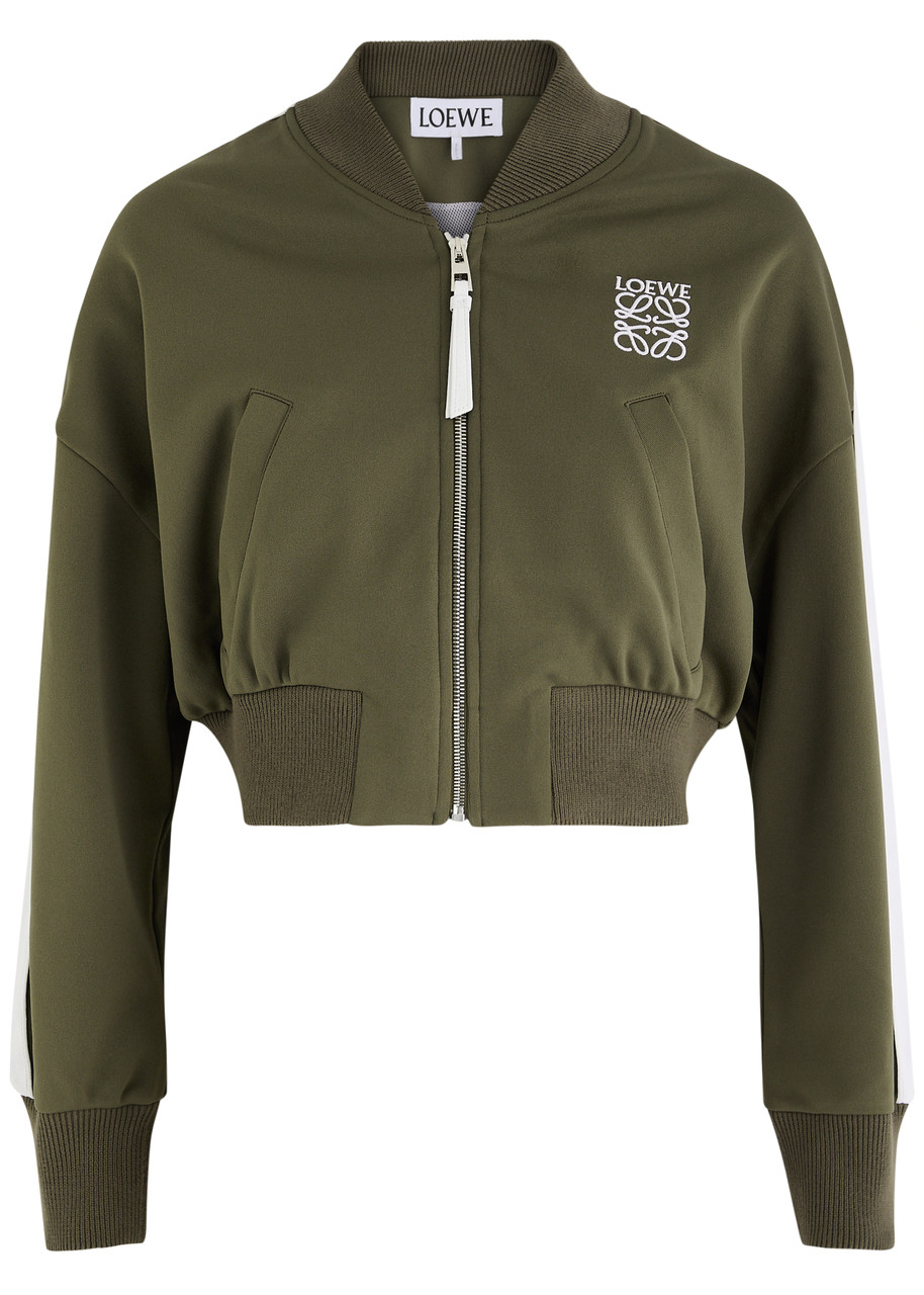 LOEWE Logo-embroidered jersey track jacket | Harvey Nichols