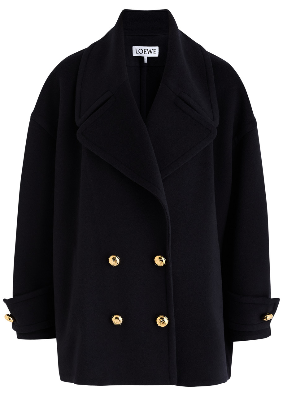 LOEWE Double-breasted wool pea coat | Harvey Nichols