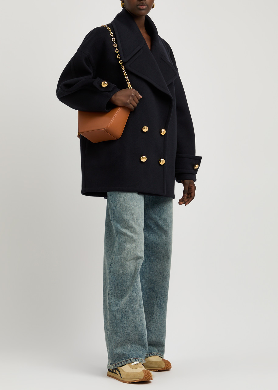 LOEWE Double-breasted wool pea coat | Harvey Nichols