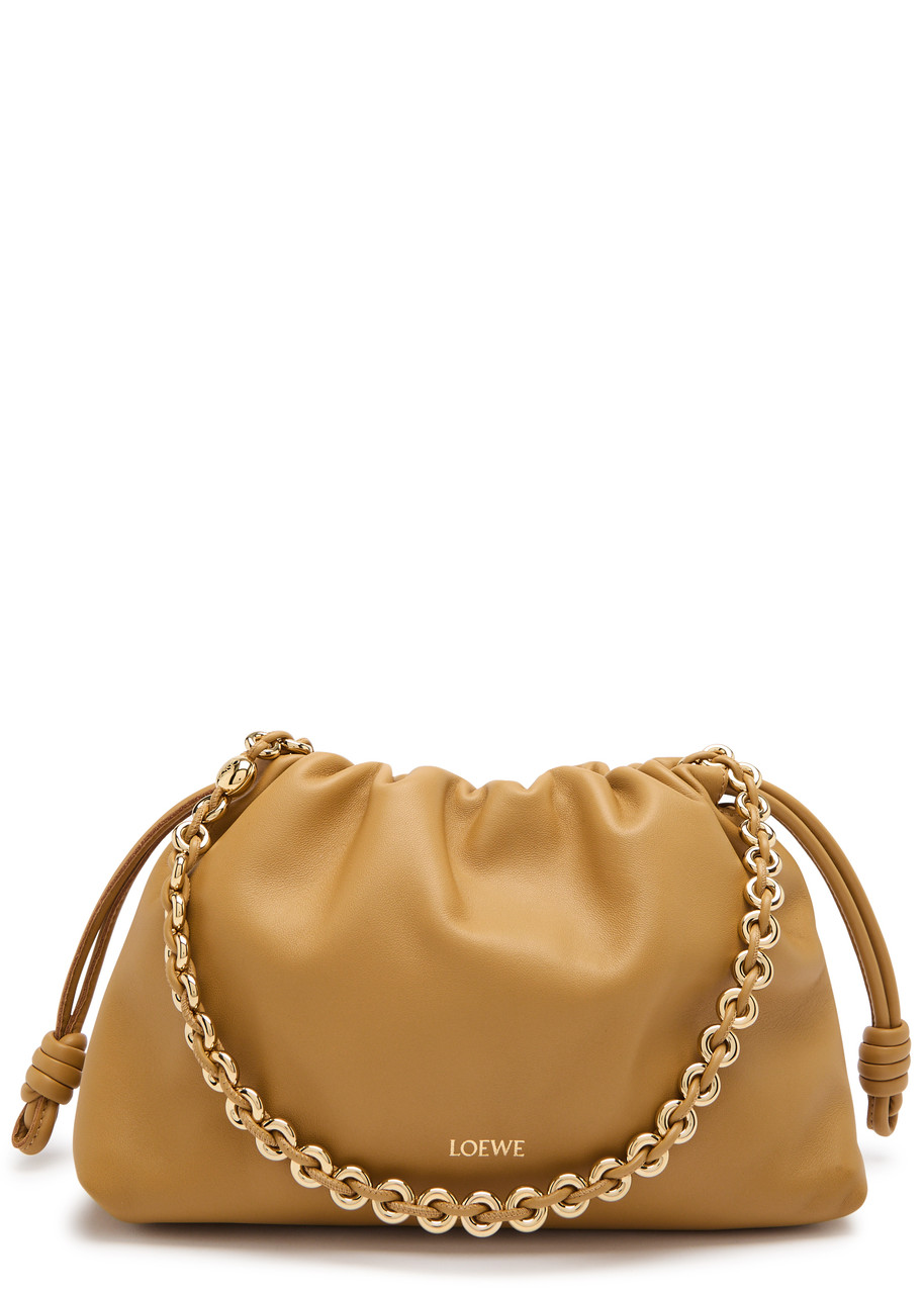 LOEWE Flamenco medium leather clutch | Harvey Nichols
