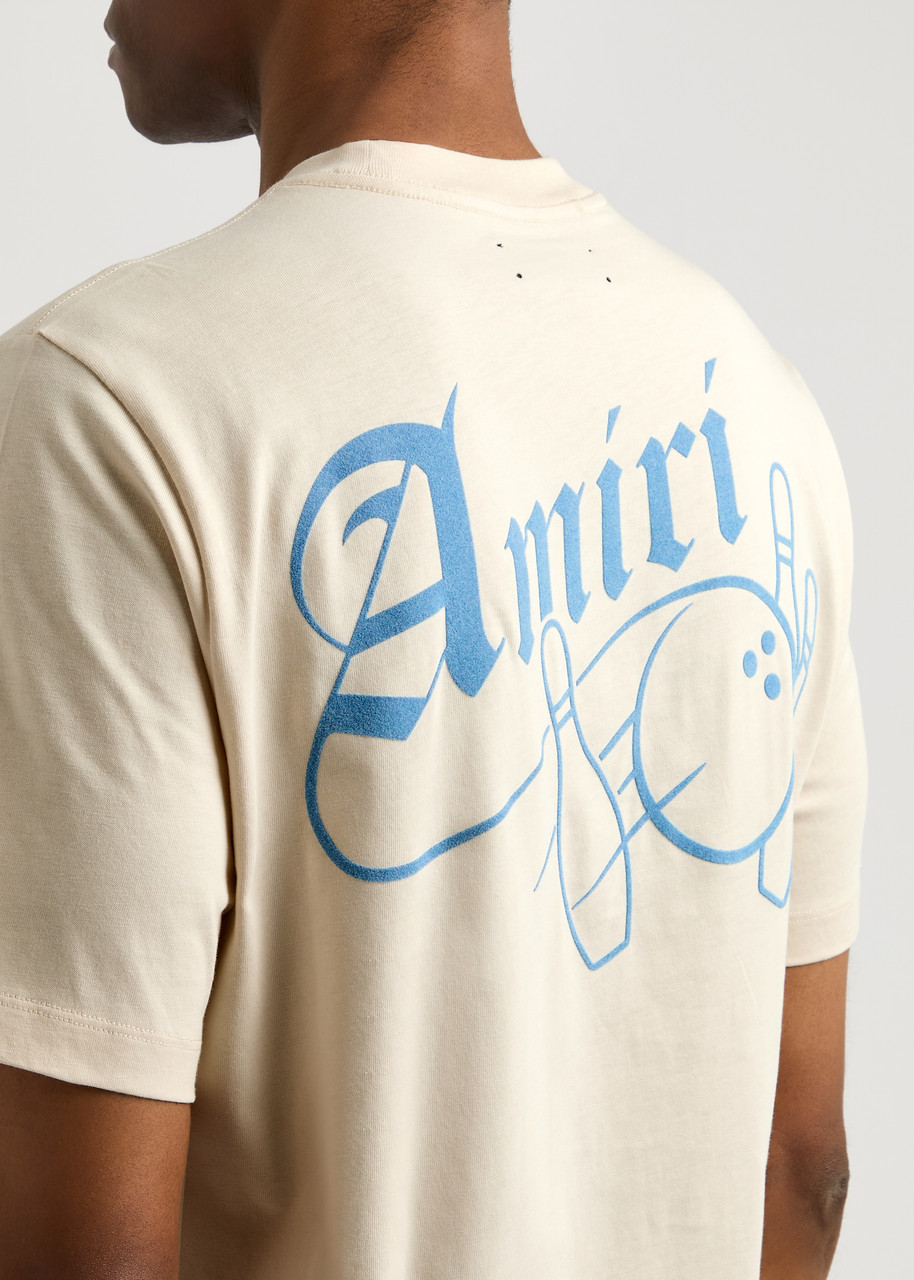 AMIRI ロゴ Bowling コットン Tシャツ 人気 AMIRI Bowling printed cotton T-shirt | Harvey Nichols