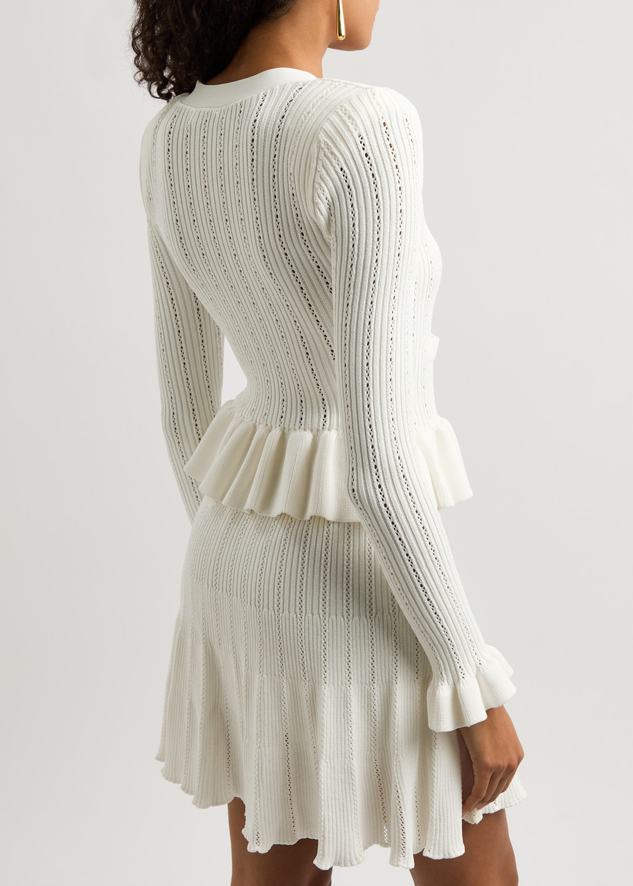 Compact Knit Peplum Dress main image 0