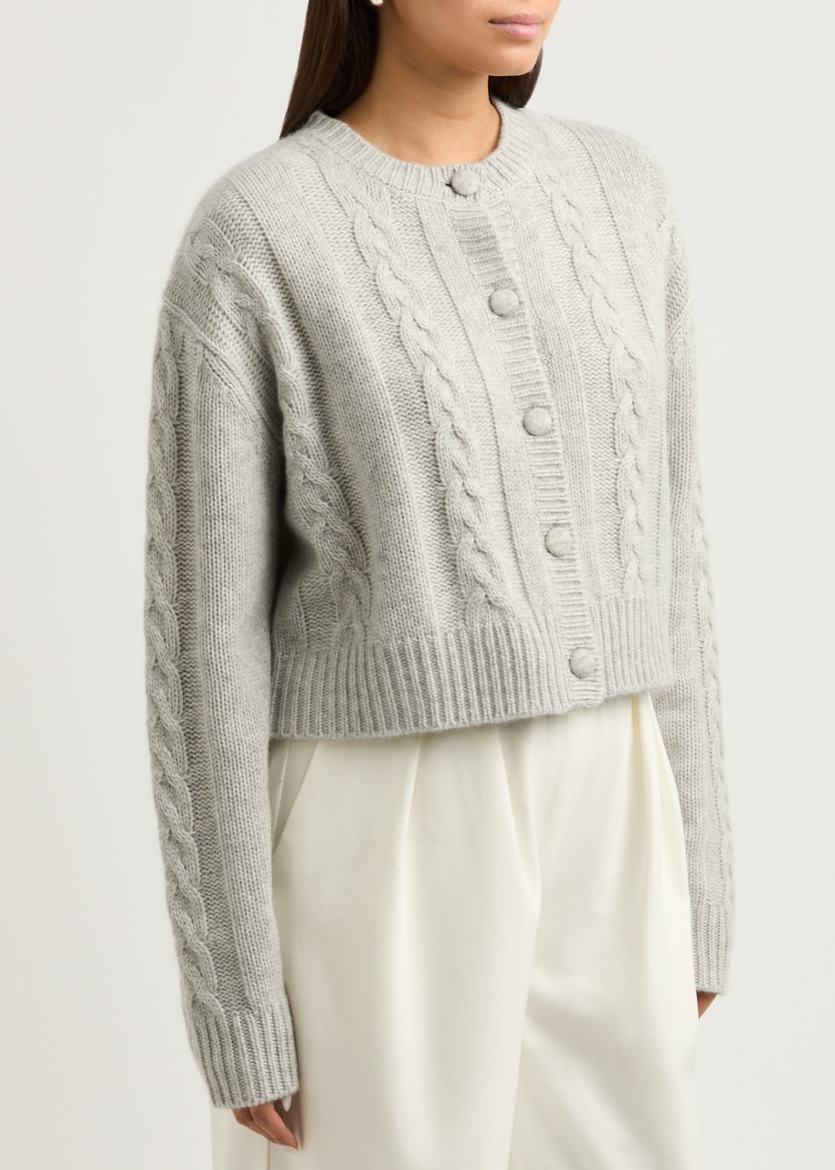 AEXAE Cable-knit cashmere-blend cardigan | Harvey Nichols