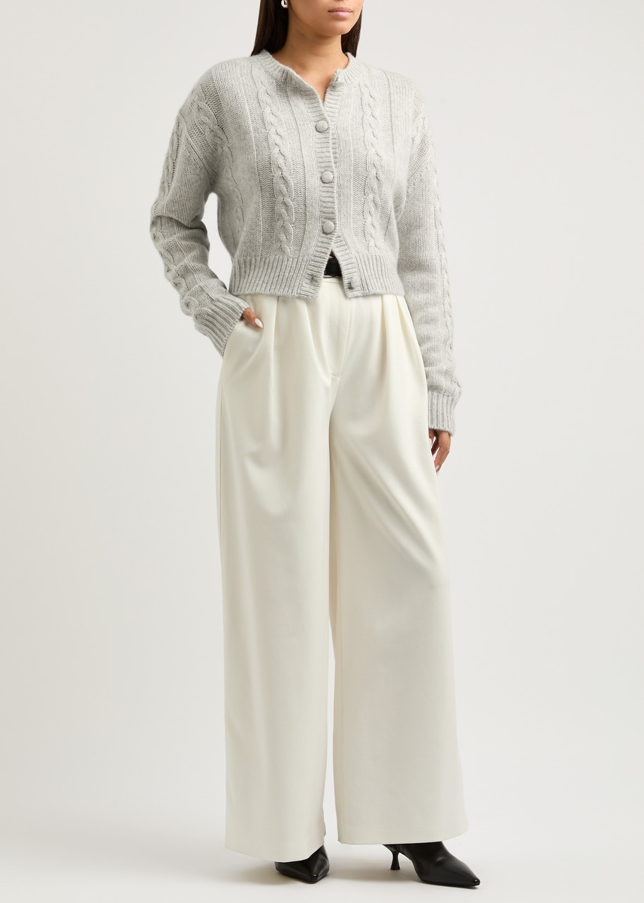 AEXAE Cable-knit cashmere-blend cardigan | Harvey Nichols