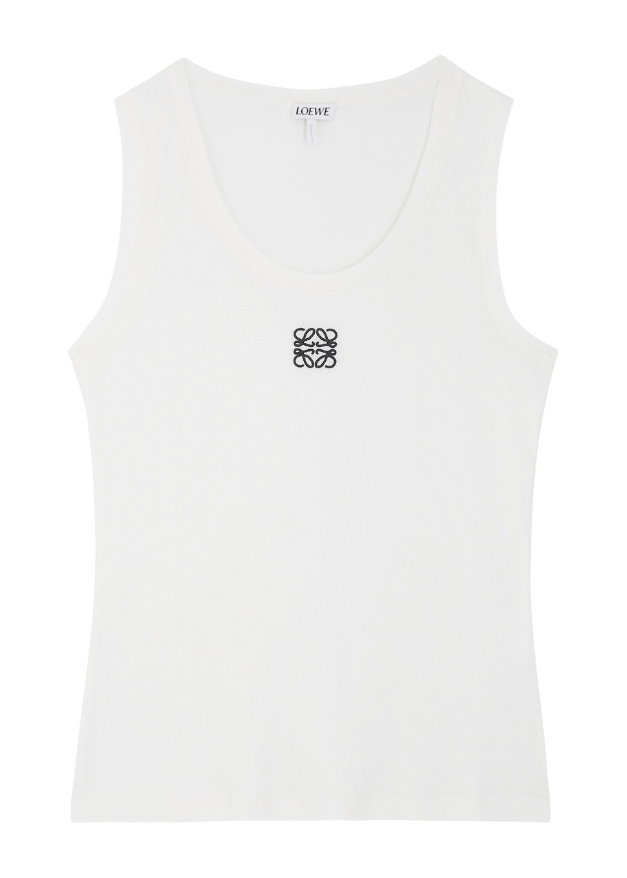 LOEWEキャミソール LOEWE Anagram-embroidered stretch-cotton tank | Harvey Nichols