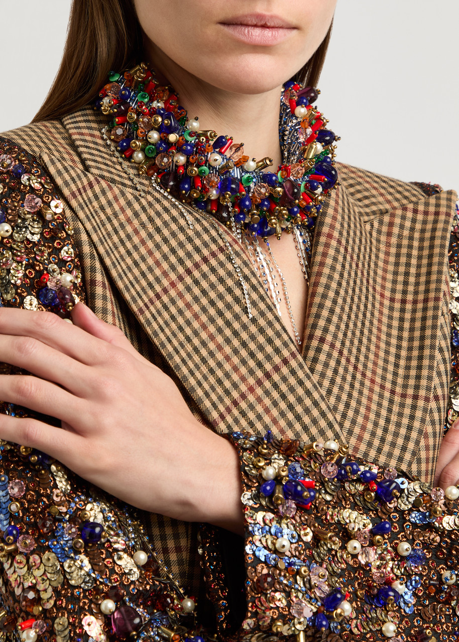 DRIES VAN NOTEN Embellished fringed beaded necklace | Harvey Nichols