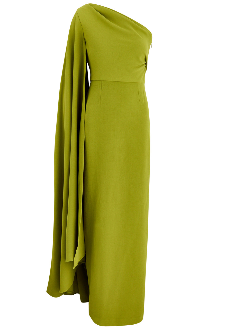 SOLACE LONDON Daria draped one-shoulder maxi dress | Harvey Nichols