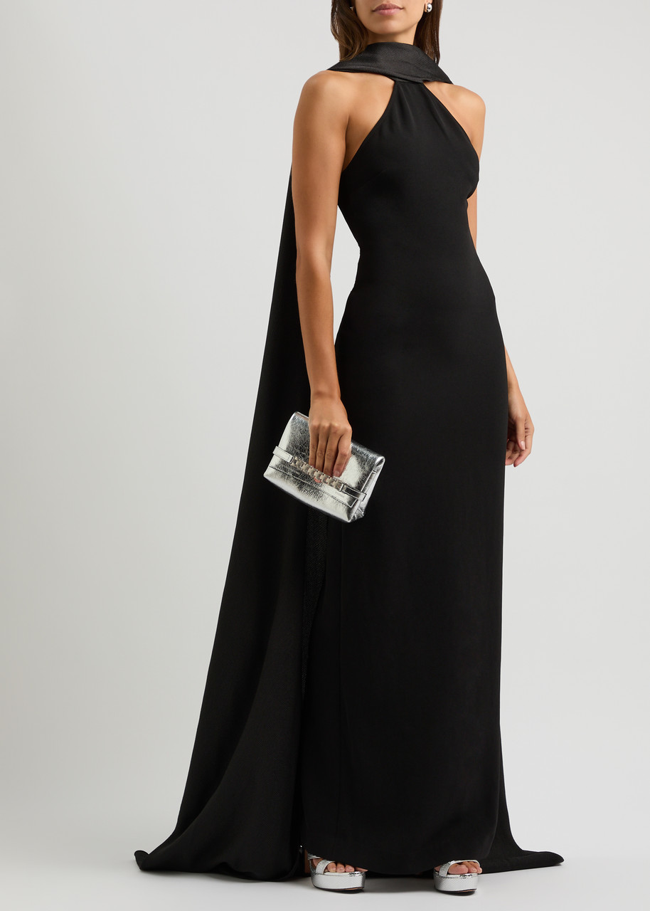SOLACE LONDON Ophelia draped halterneck maxi dress | Harvey Nichols SOLACE LONDON Ophelia draped halterneck maxi dress | Harvey Nichols