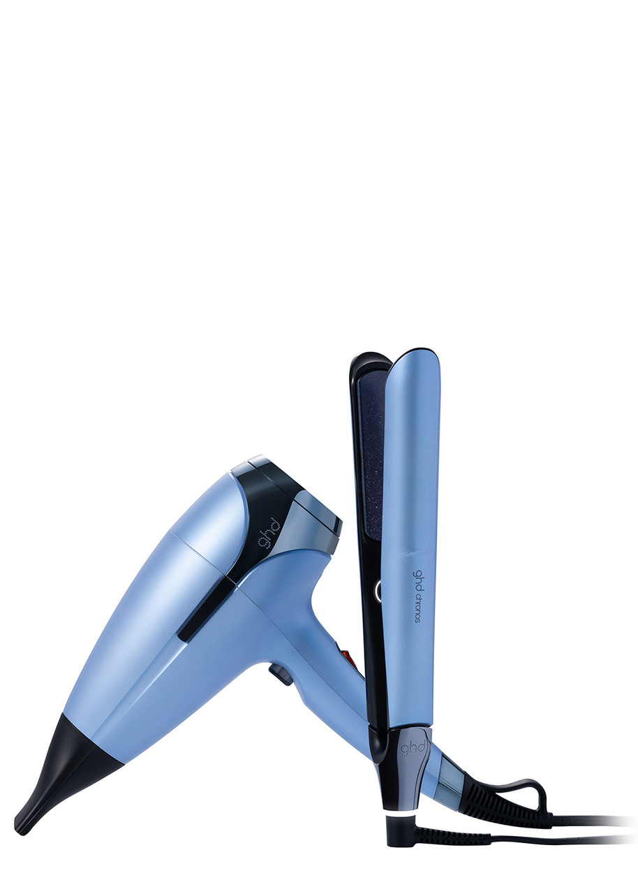 GHD Chronos Hair Straightener & Helios Hair Dryer in Icy Blue