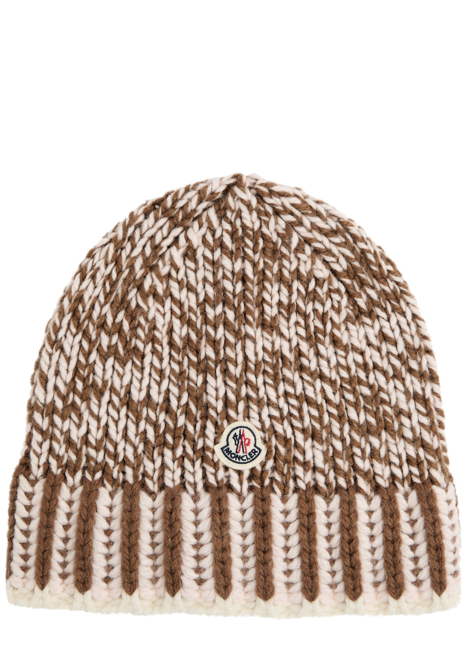 MONCLER Mouliné wool-blend beanie | Harvey Nichols