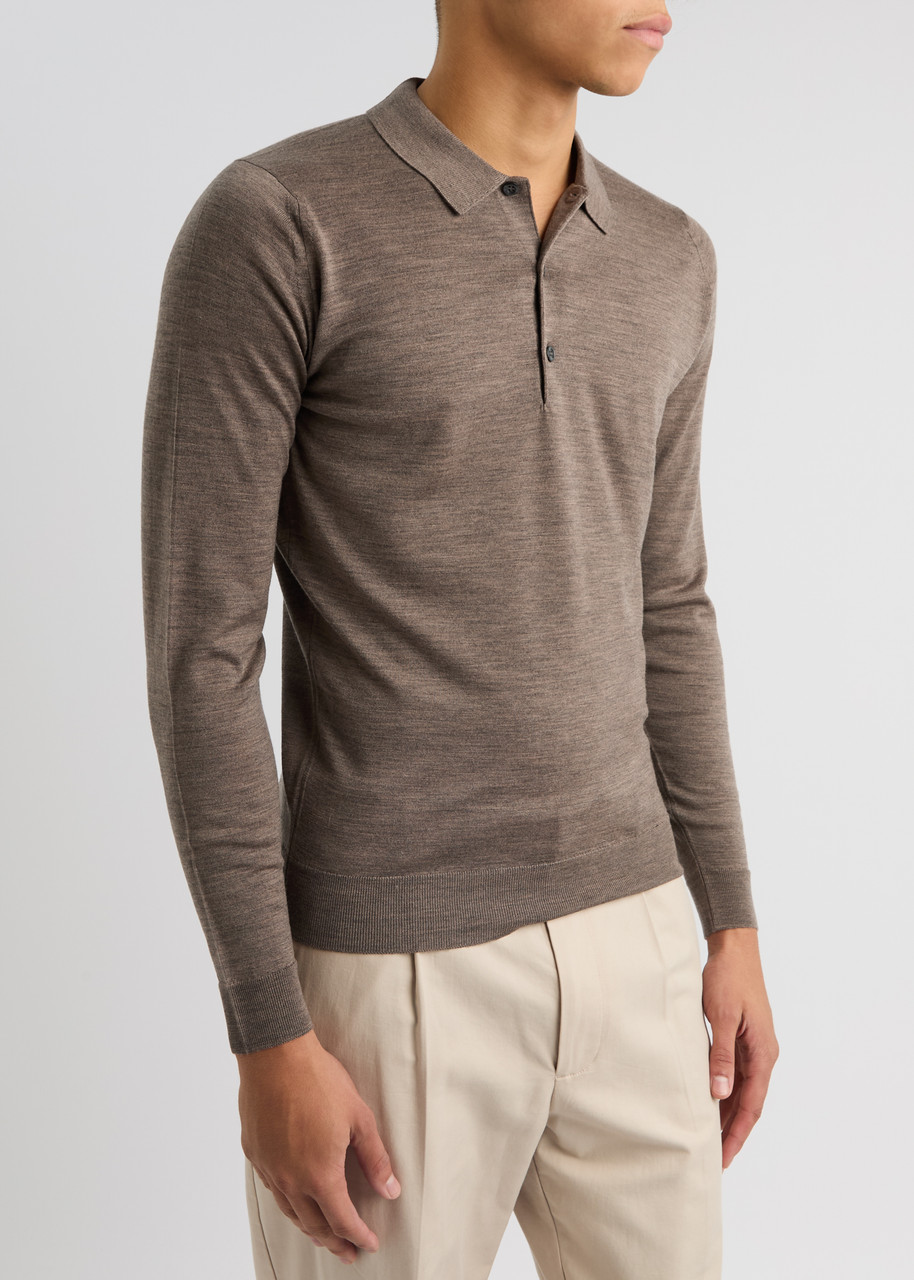 JOHN SMEDLEY Belper wool polo shirt | Harvey Nichols