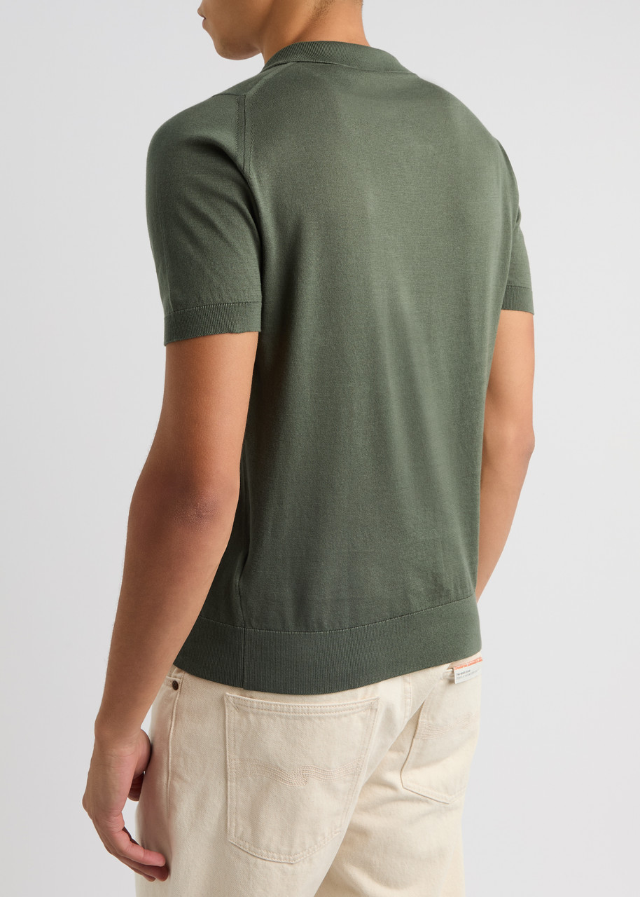 JOHN SMEDLEY Donnelly knitted cotton polo shirt | Harvey Nichols