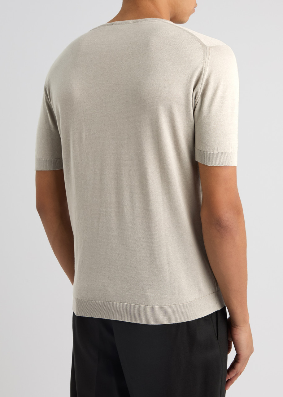 JOHN SMEDLEY Belden knitted cotton T-shirt | Harvey Nichols