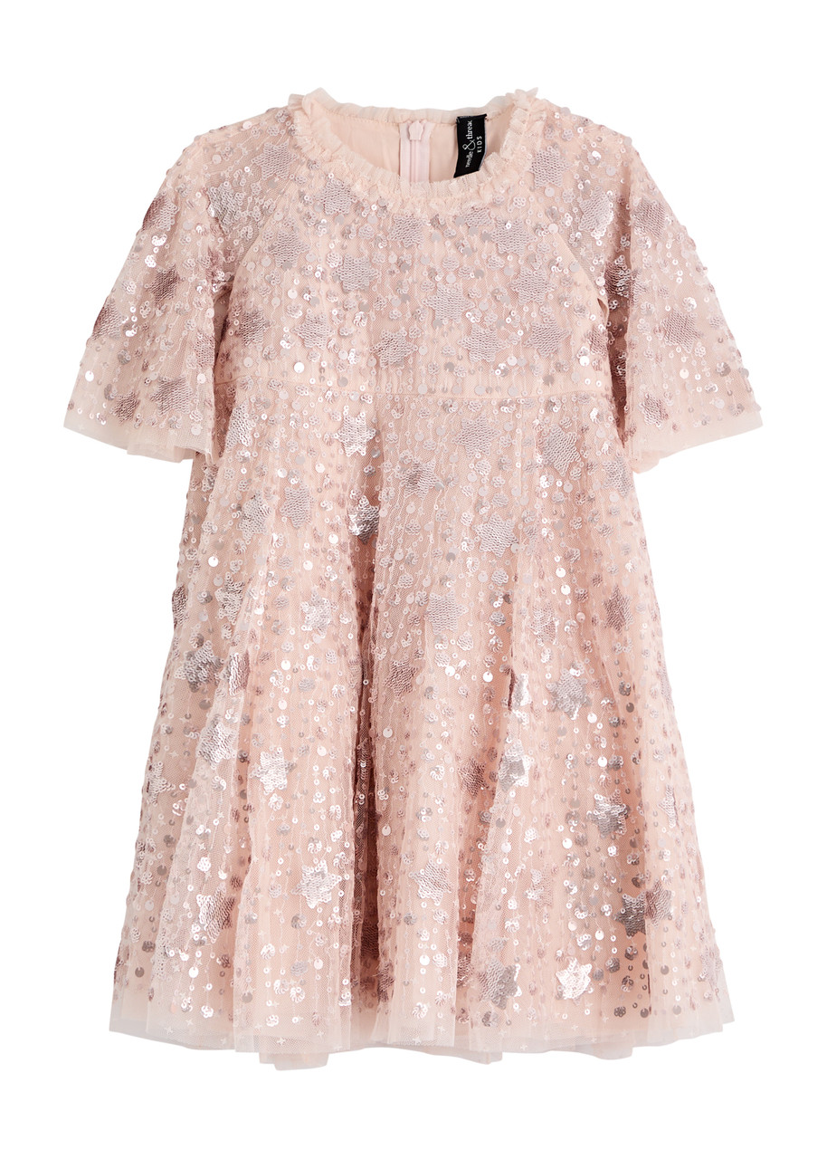 NEEDLE & THREAD KIDS Shooting Stars embellished tulle dress | Harvey Nichols