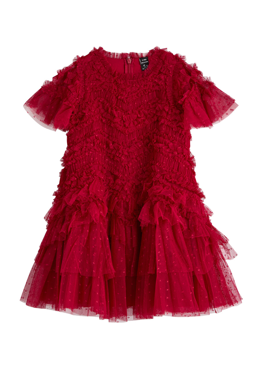 NEEDLE THREAD KIDS Elia ruffled tulle dress Harvey Nichols