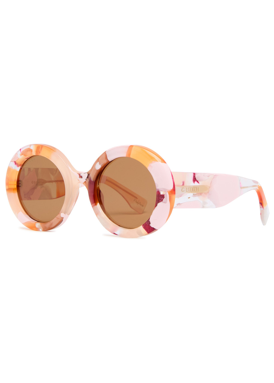 GUCCI Oversized round-frame sunglasses Harvey Nichols