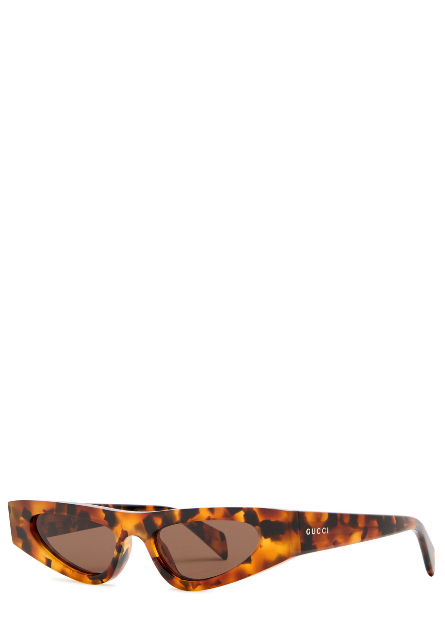 GUCCI Narrow-frame cat-eye sunglasses | Harvey Nichols