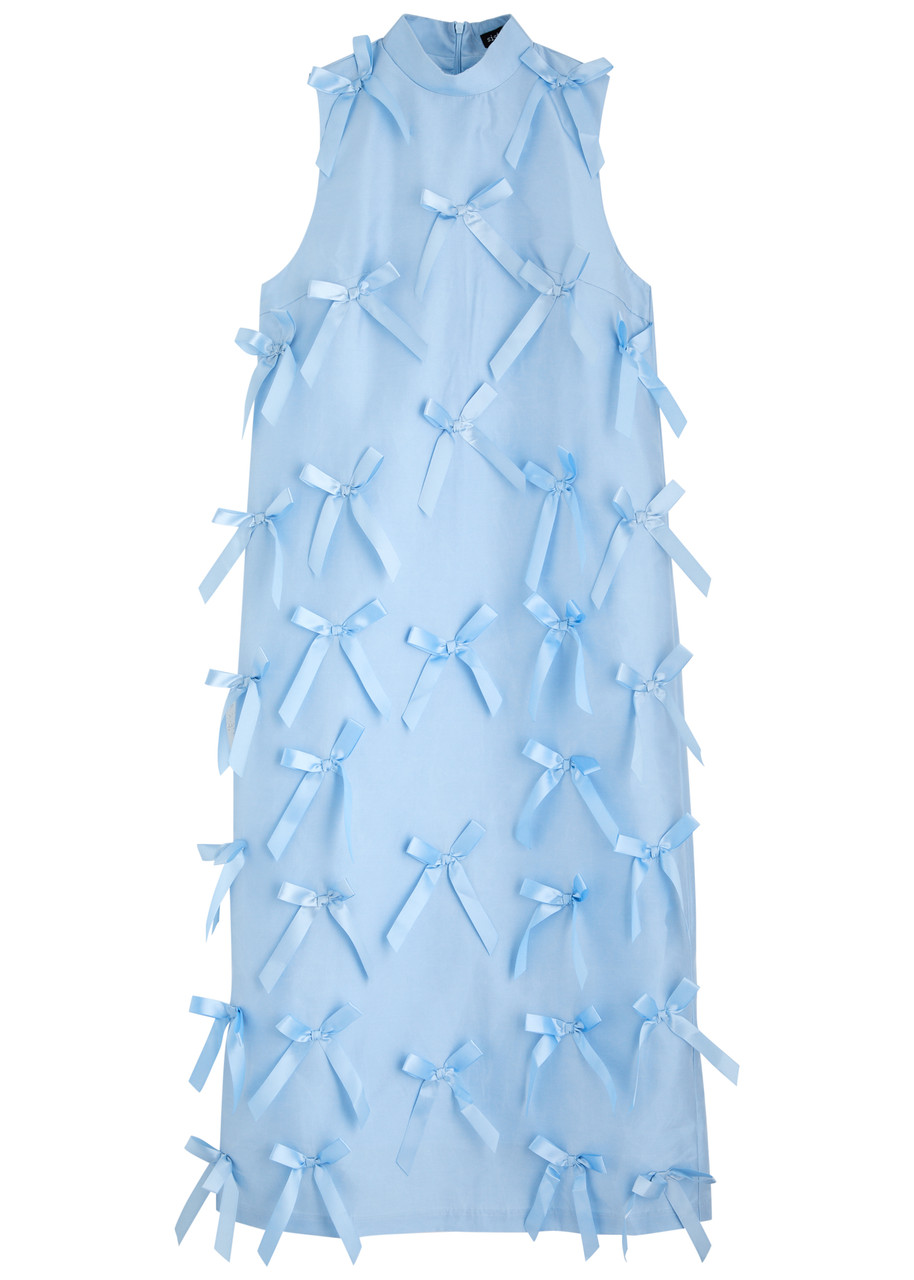 【英国発Sister Jane】Ribbons bow-embellished taffeta dress SISTER JANE Ribbons bow-embellished taffeta midi dress