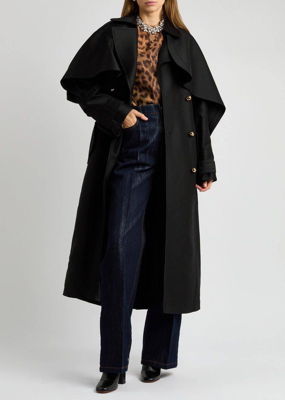 ZIMMERMANN Cape wool-blend trench coat | Harvey Nichols