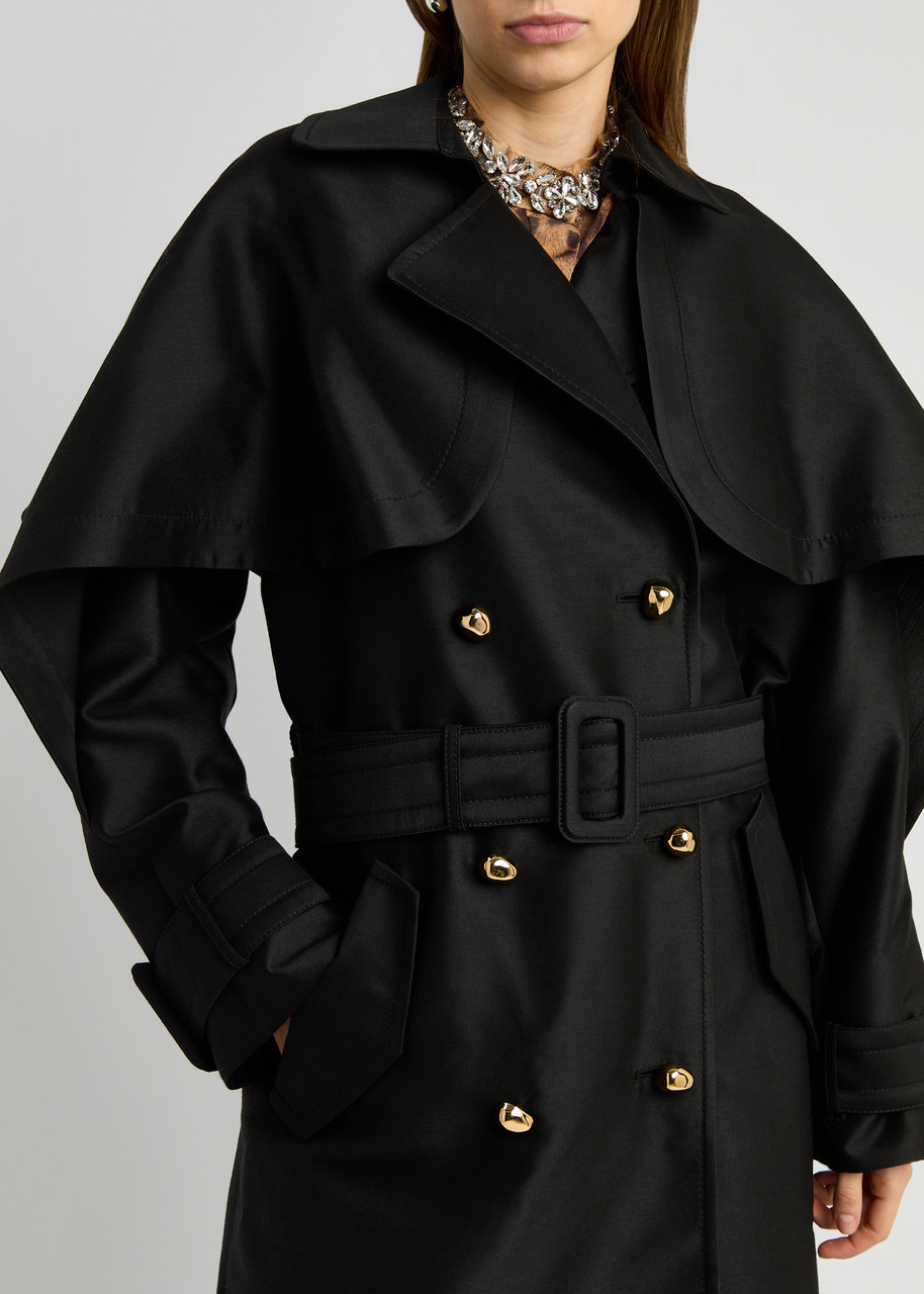 ZIMMERMANN Cape wool-blend trench coat | Harvey Nichols