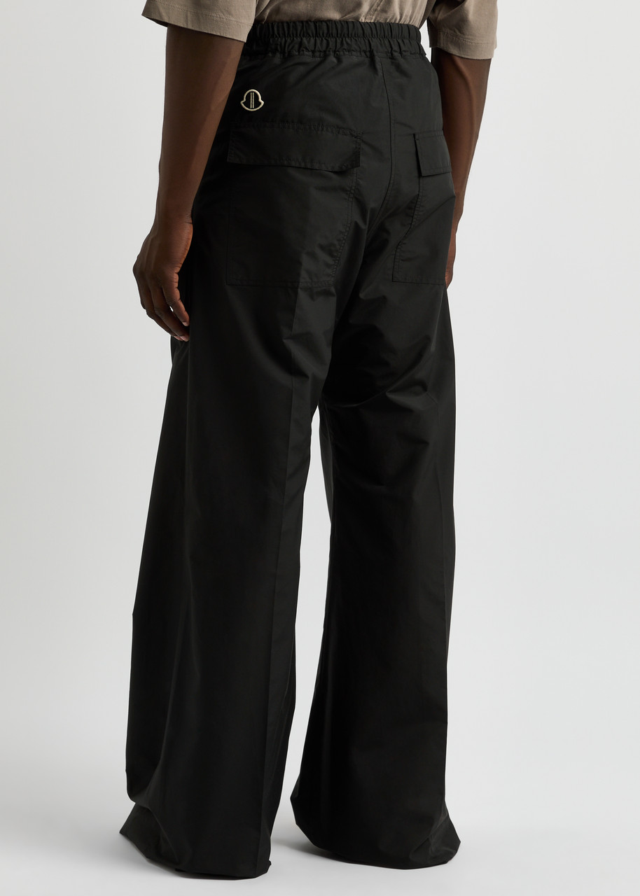 RICK OWENS X Moncler Belas wide-leg cotton-blend trousers Harvey