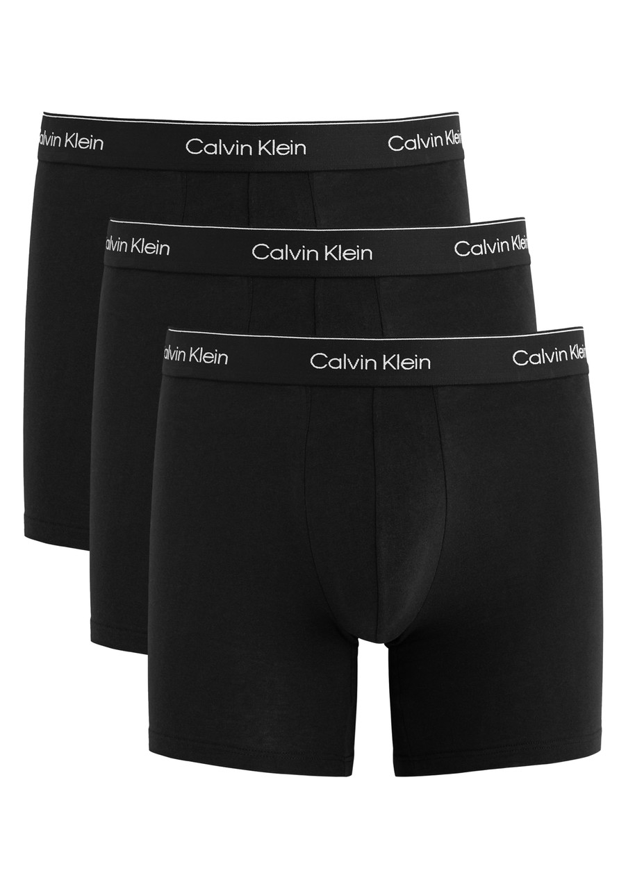 CALVIN KLEIN Modern stretch-cotton boxer briefs set of three