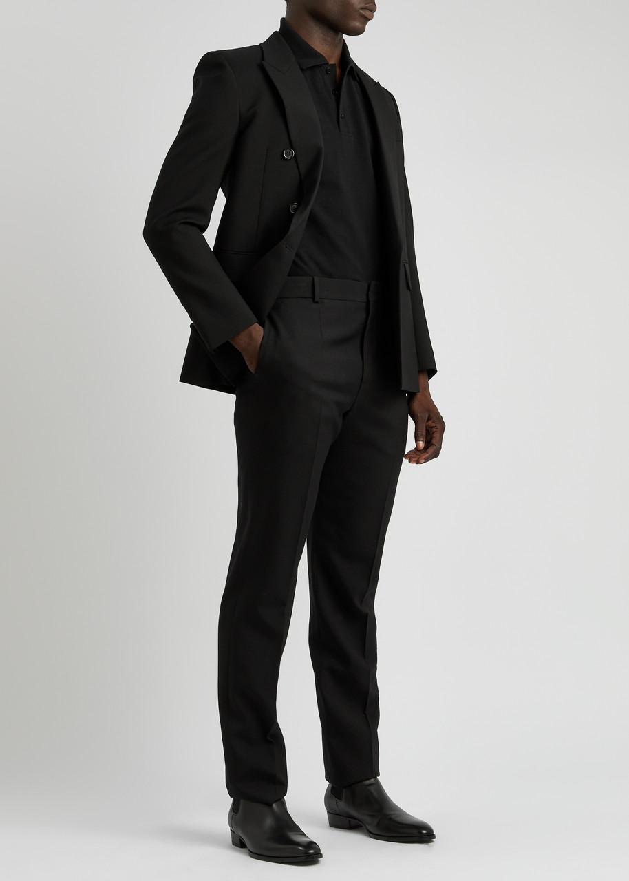 SAINT LAURENT Double-breasted wool blazer | Harvey Nichols