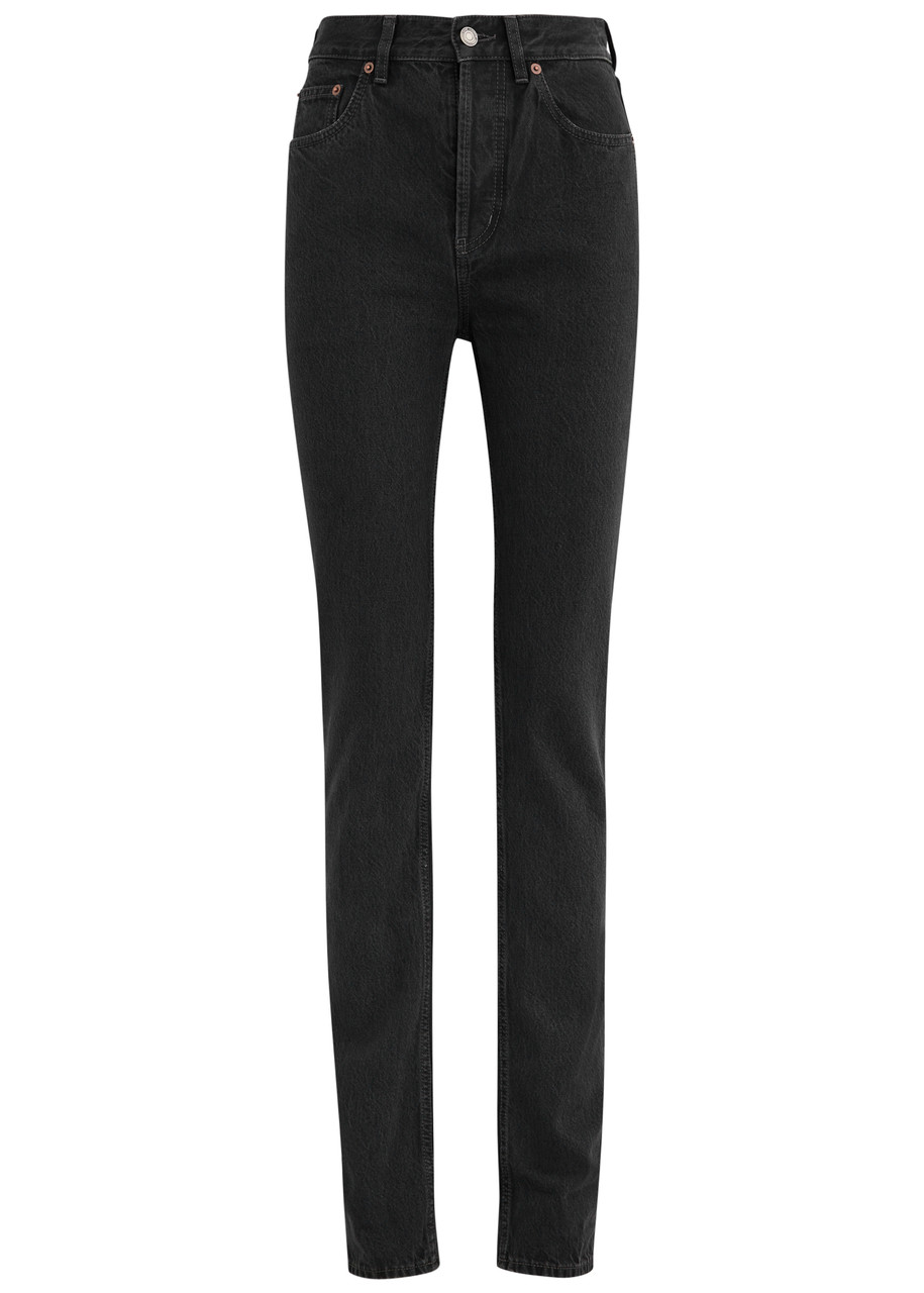 90s SAINT LAURENT　Lame Half Slacks SAINT LAURENT 90s slim-leg jeans | Harvey Nichols