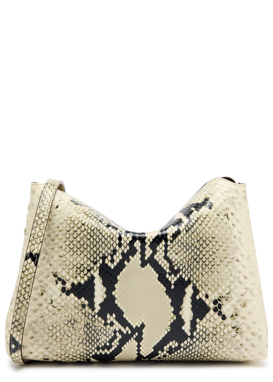 KHAITE Lina medium snake-effect leather cross-body bag Harvey