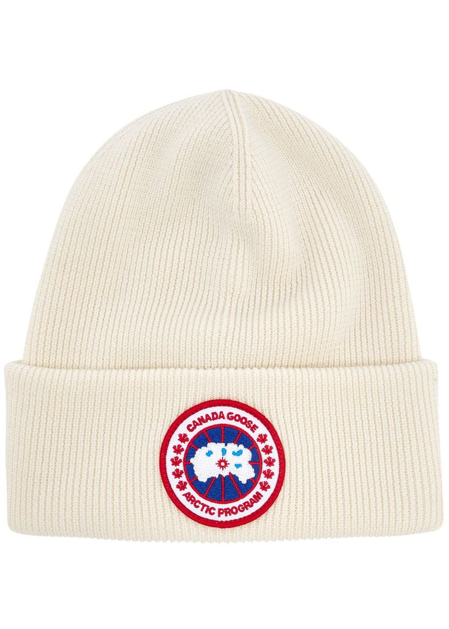 Winter Hat Canada Goose Beanie White CANADA GOOSE Arctic
