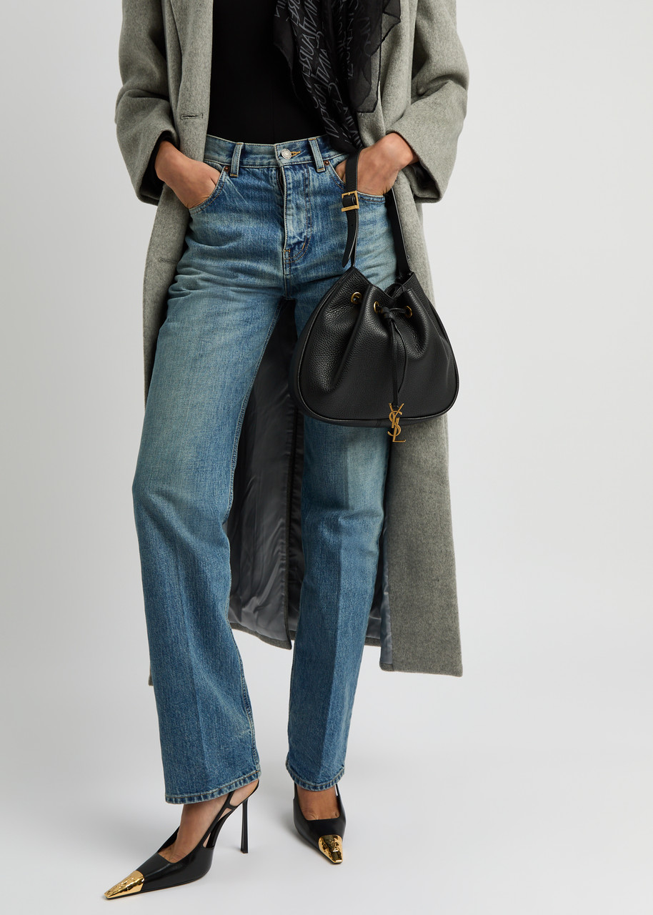 SAINT LAURENT Paris VII small grained leather shoulder bag