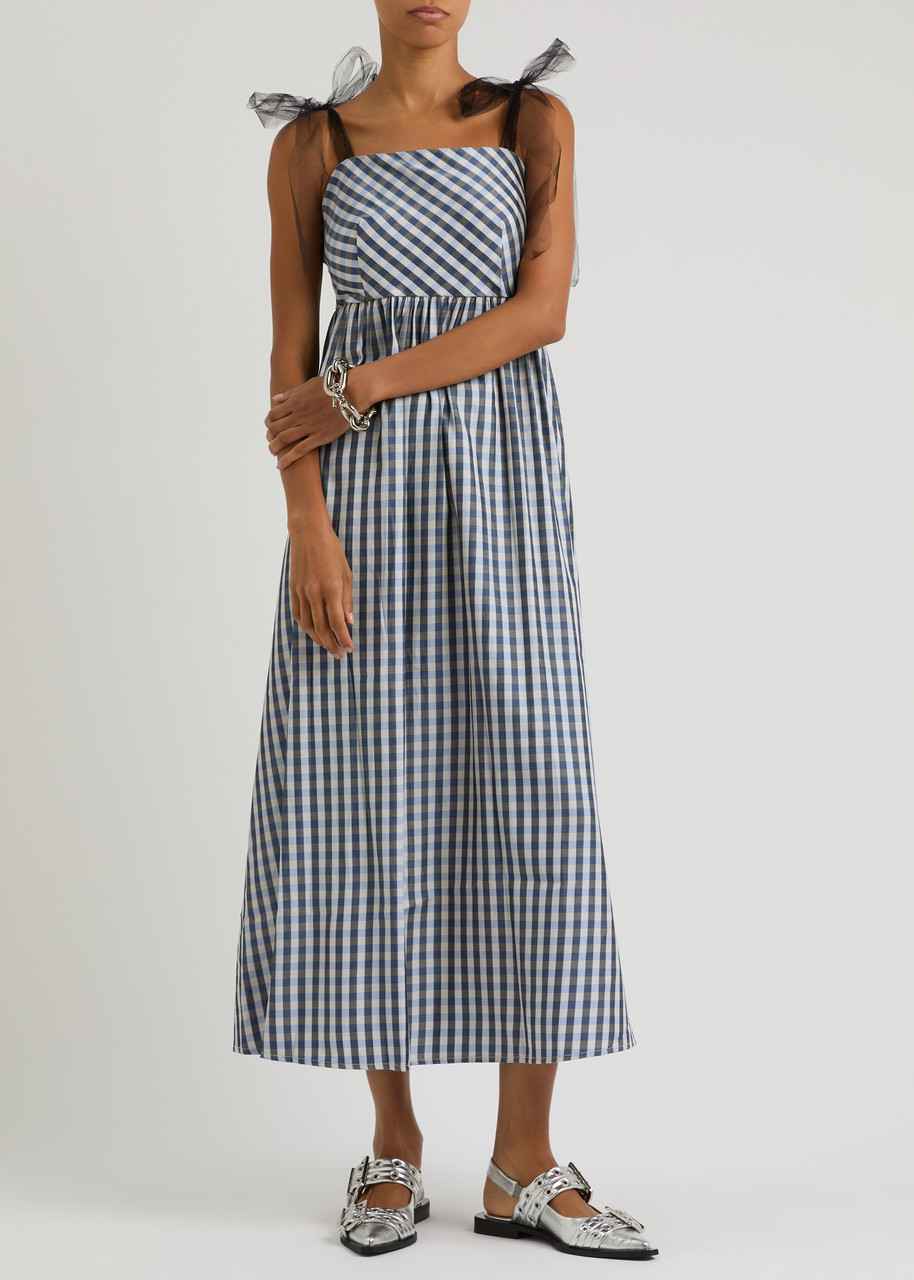 SISTER JANE Cindy checked woven midi dress | Harvey Nichols