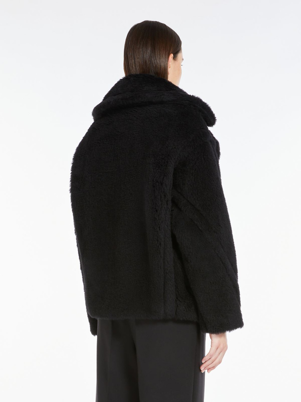 Fashion Black Faux Fur Teddy Jacket Fashion Faux Fur Max Mara