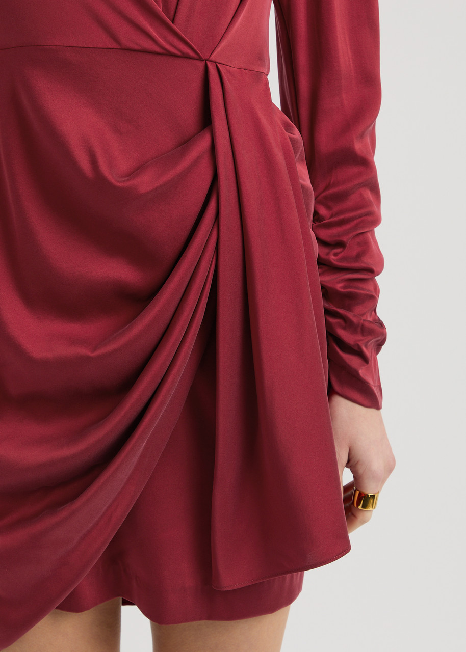 ZIMMERMANN Draped stretch-silk satin mini dress | Harvey Nichols