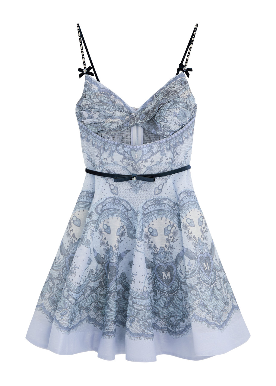 【送料&関税込】Zimmermann Printed Linen Blend Crush Mini Dr Zimmermann Crush printed linen-blend mini dress 3-UK-14-L