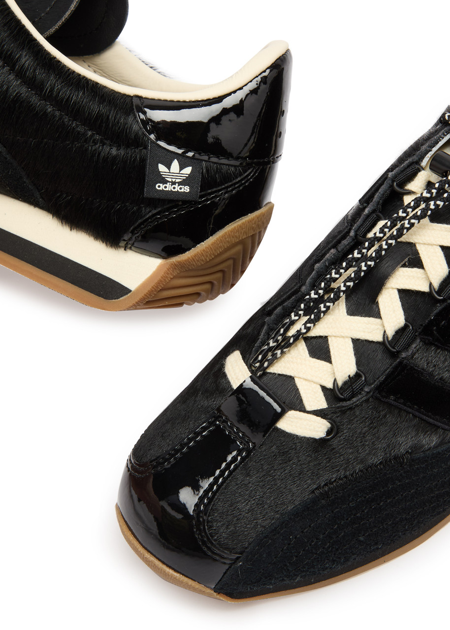 ADIDAS X SONG FOR THE MUTE Country OG panelled calf hair sneakers