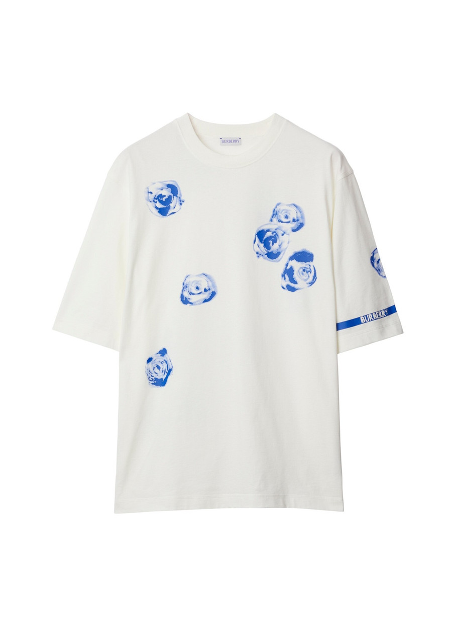 BURBERRY ローズ コットン Tシャツ 楽天市場】バーバリー BURBERRY ロゴ ローズ コットンTシャツ