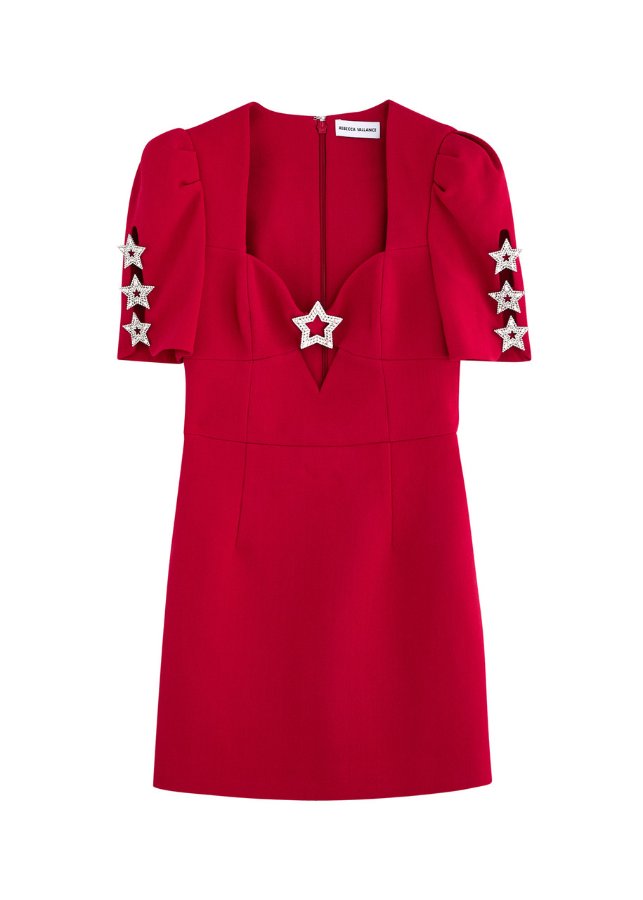 REBECCA VALLANCE Akari star-embellished mini dress | Harvey Nichols