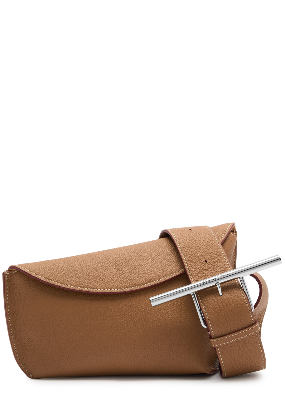 ALEXANDER MCQUEEN T-bar grained-leather sling cross-body bag