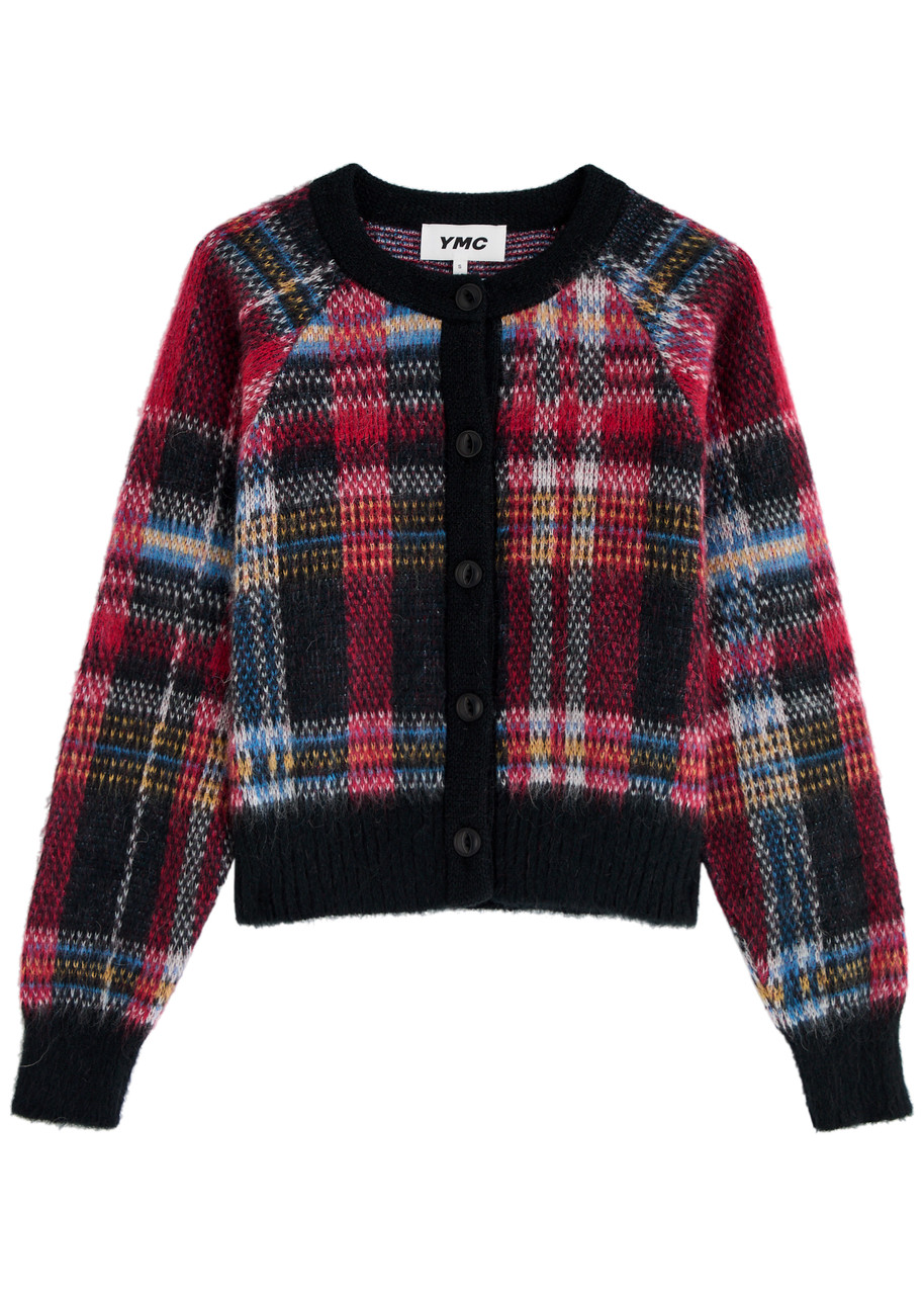 トップス YMC HAND-KNIT CARDIGAN YMC Atomic Flower Cardigan in Navy | Parallel