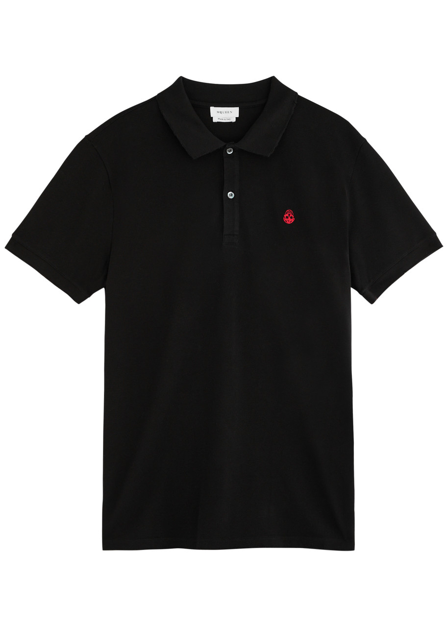 ALEXANDER MCQUEEN Logo embroidered pique cotton polo shirt Harvey Nichols